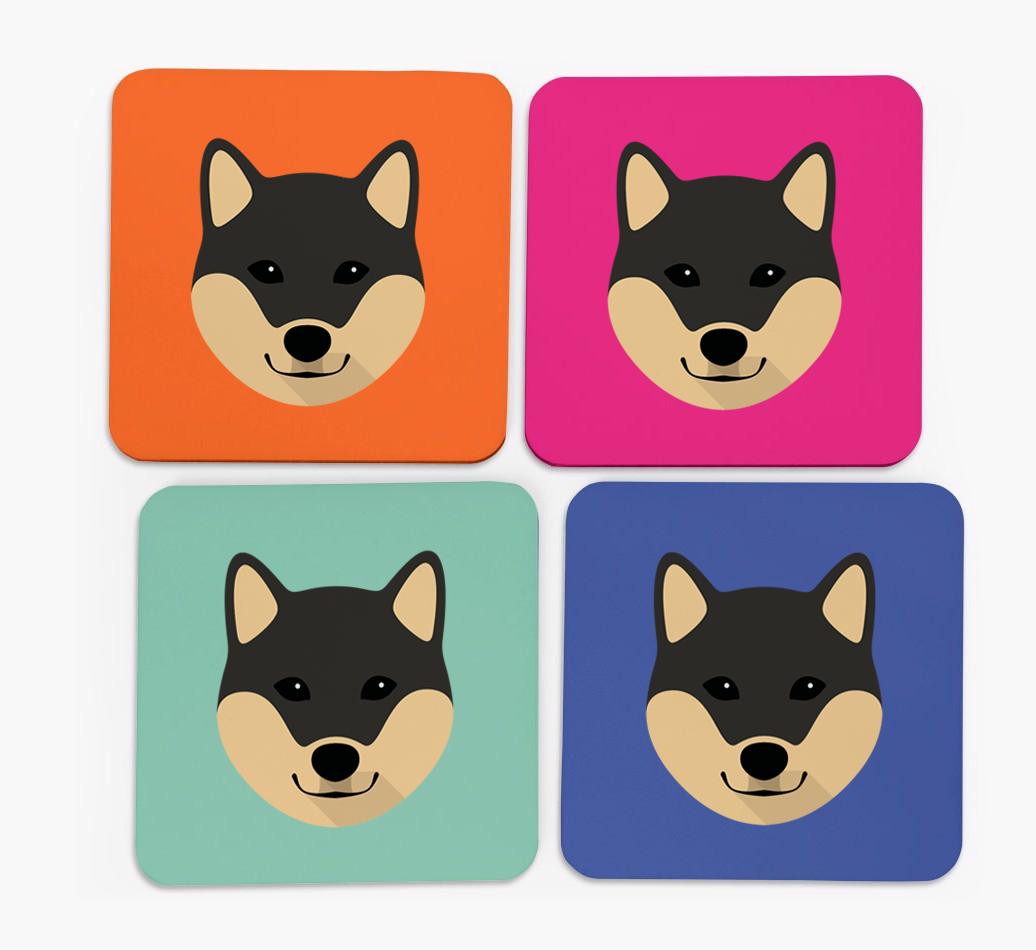 {breedCommonName} Icon Coasters 4 pack