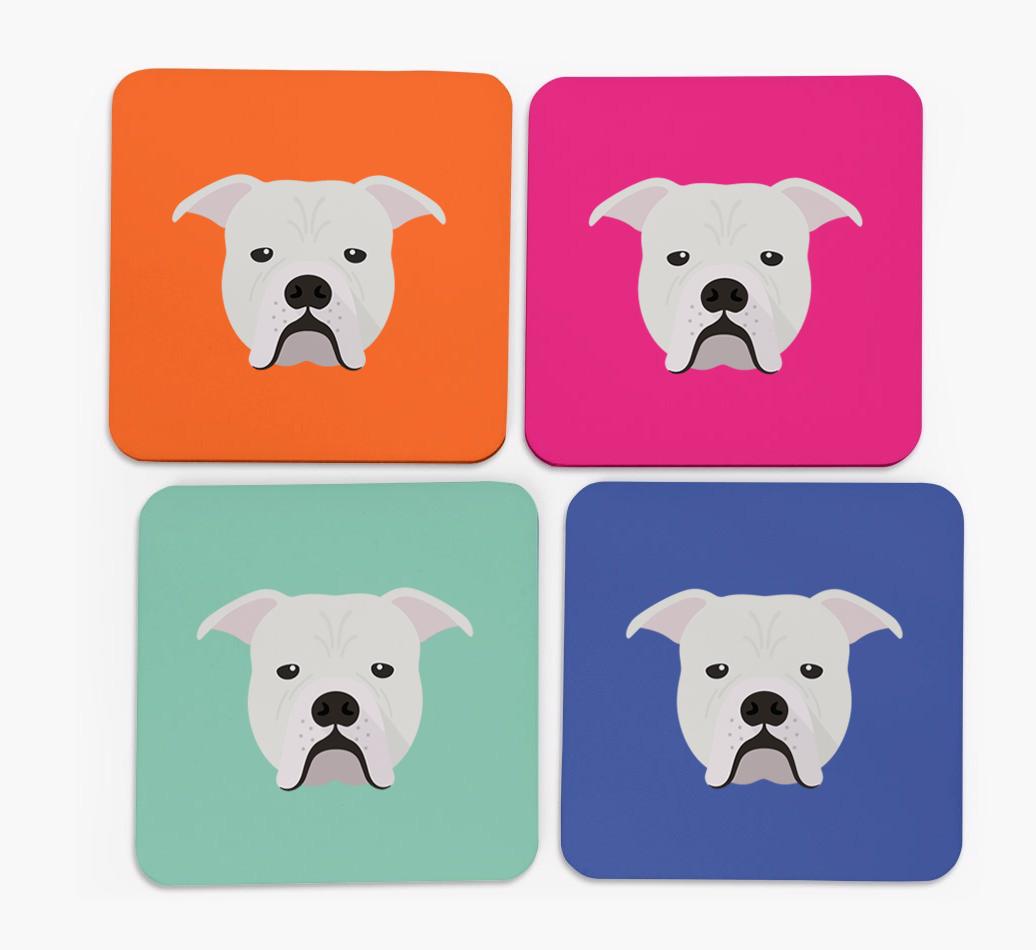 {breedCommonName} Icon Coasters 4 pack