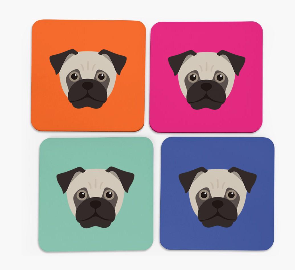 {breedCommonName} Icon Coasters 4 pack