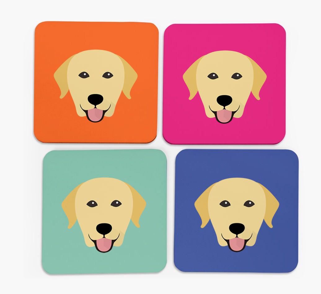 {breedCommonName} Icon Coasters 4 pack