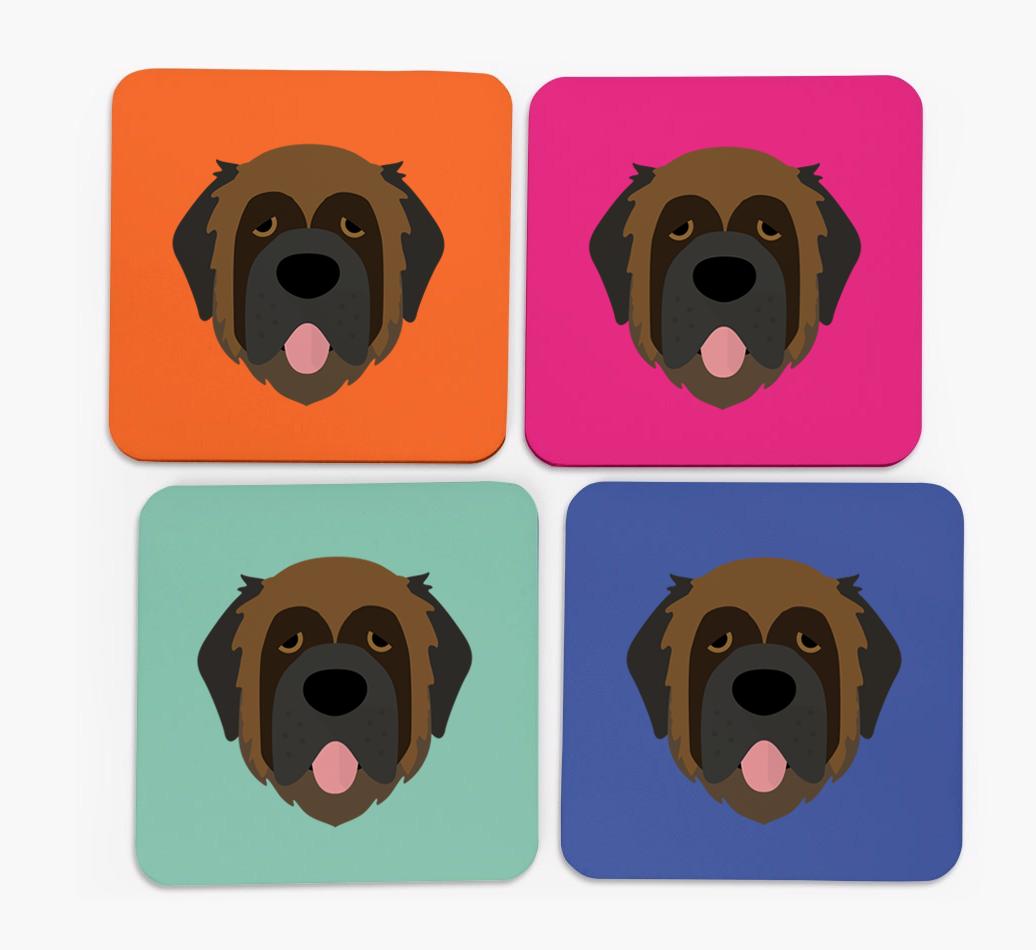 {breedCommonName} Icon Coasters 4 pack