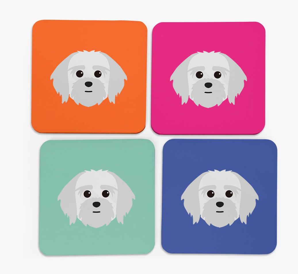 {breedCommonName} Icon Coasters 4 pack