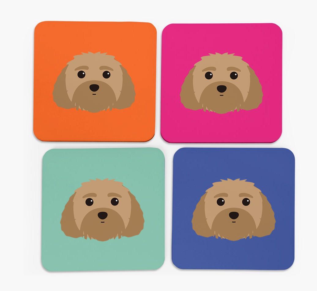 {breedCommonName} Icon Coasters 4 pack
