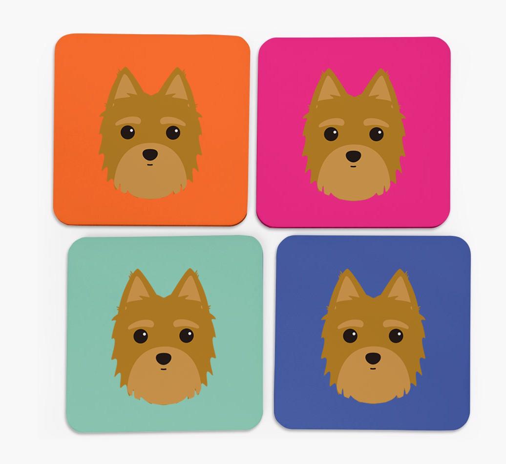{breedCommonName} Icon Coasters 4 pack