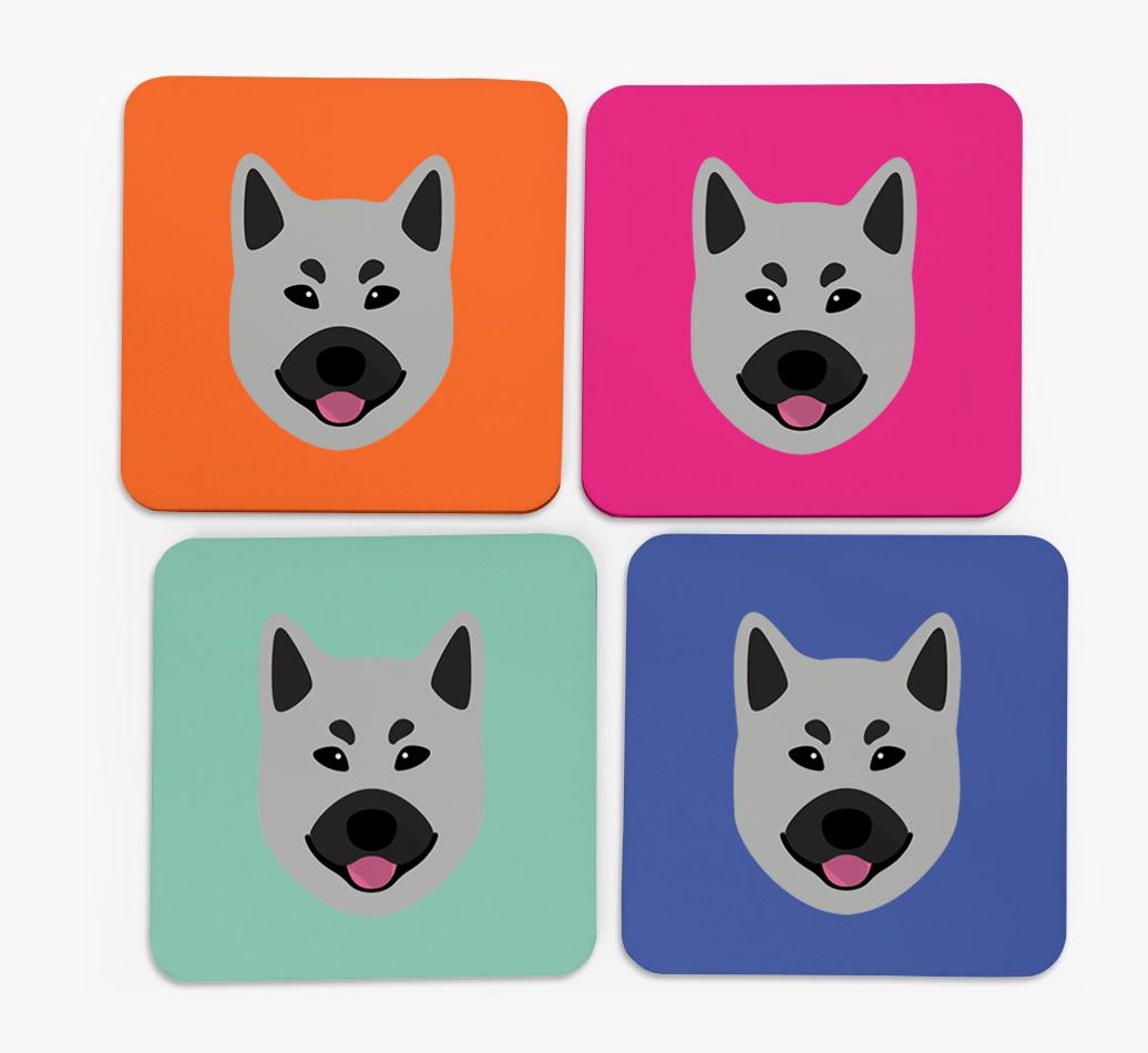 {breedCommonName} Icon Coasters 4 pack