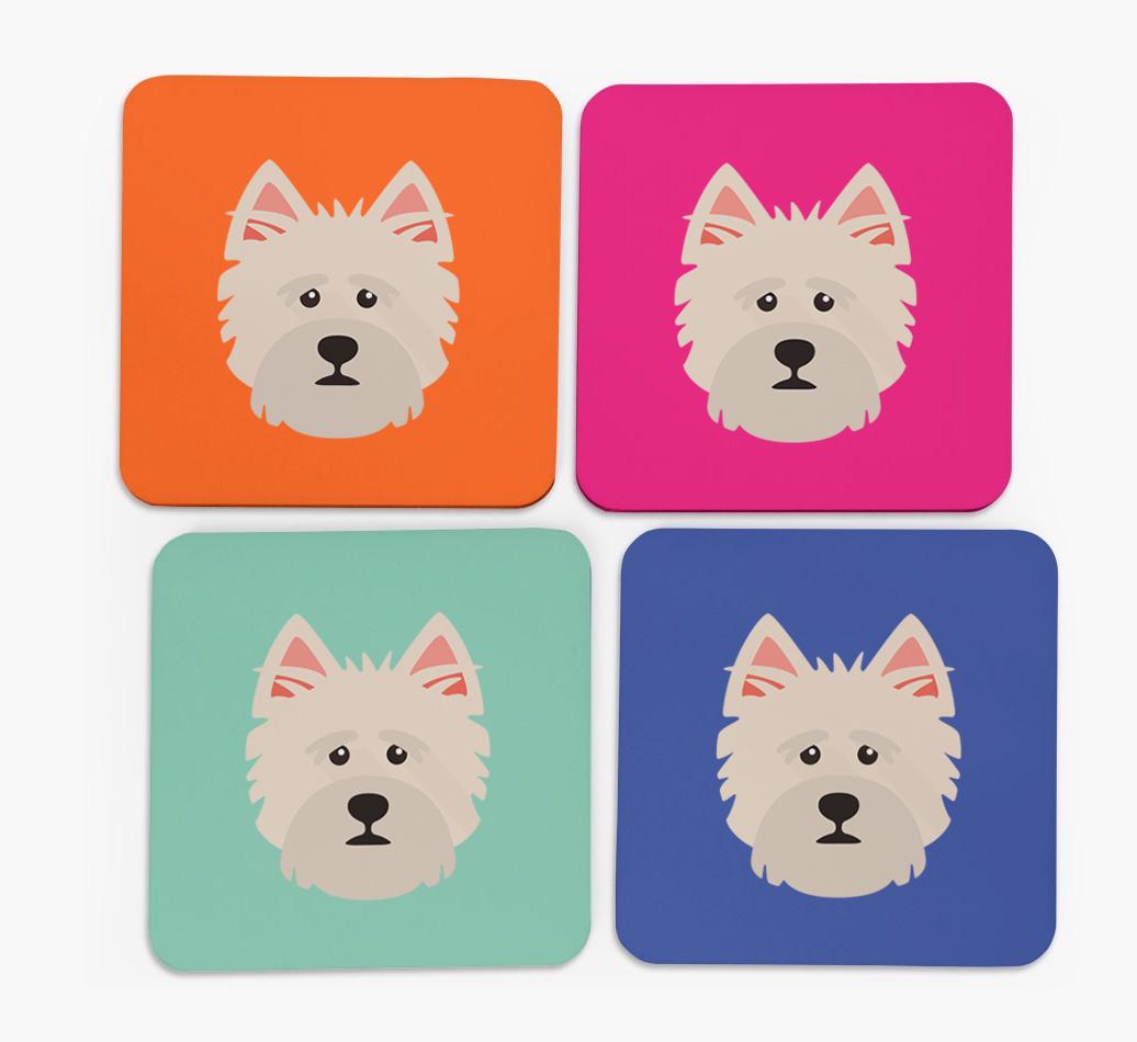 {breedCommonName} Icon Coasters 4 pack