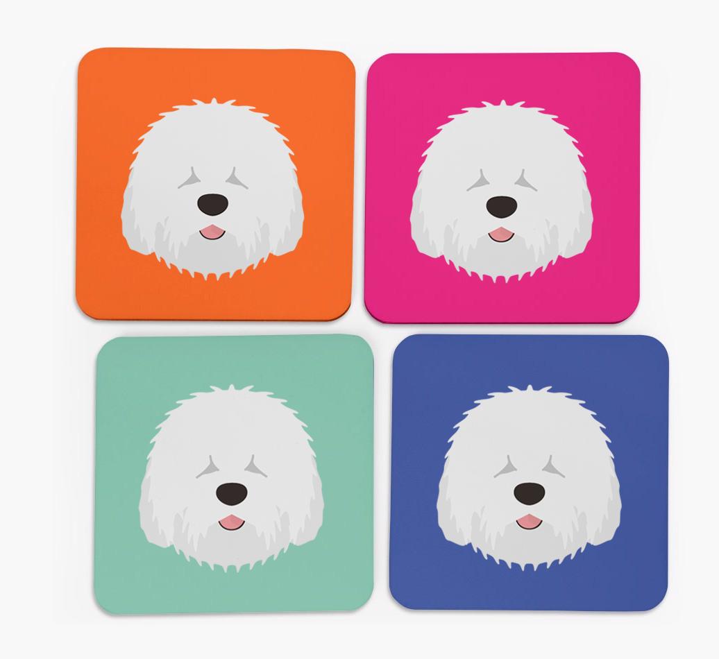 {breedCommonName} Icon Coasters 4 pack