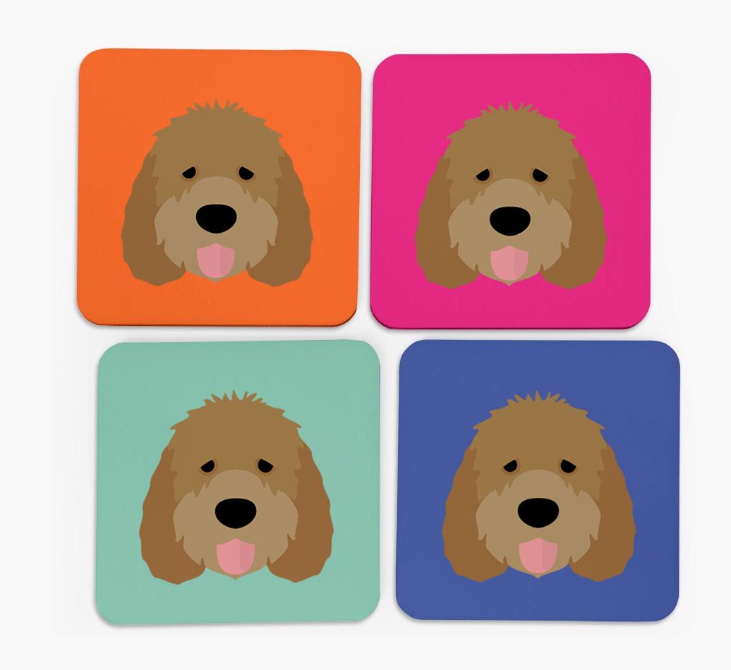{breedCommonName} Icon Coasters 4 pack