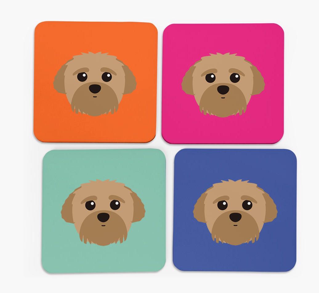 {breedCommonName} Icon Coasters 4 pack