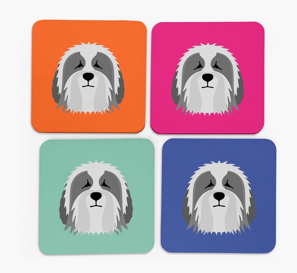 {breedCommonName} Icon Coasters 4 pack