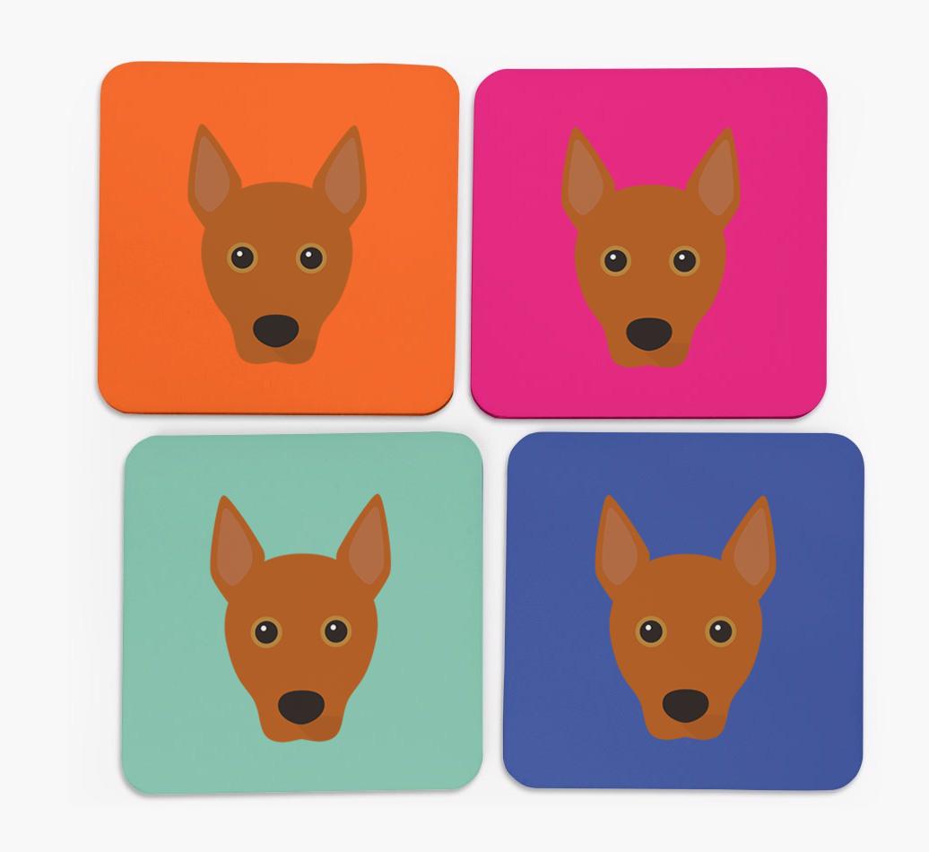 {breedCommonName} Icon Coasters 4 pack