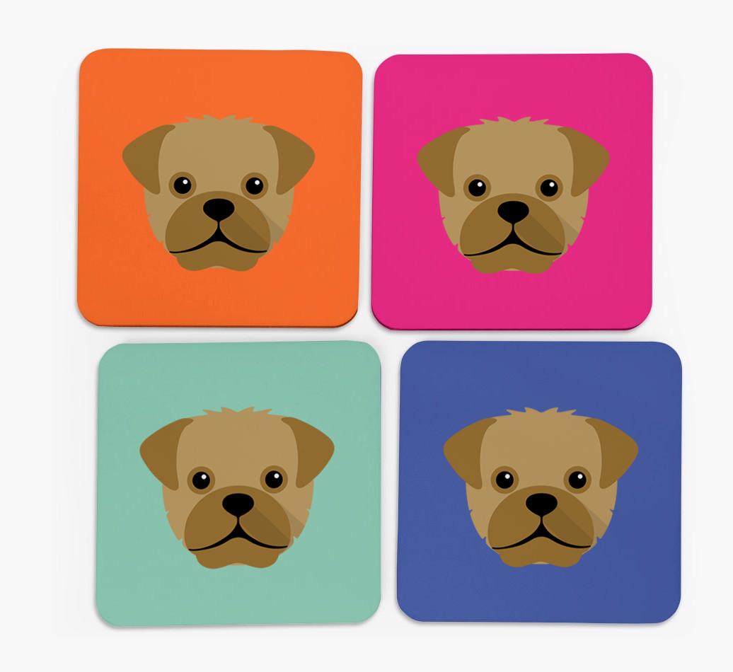 {breedCommonName} Icon Coasters 4 pack
