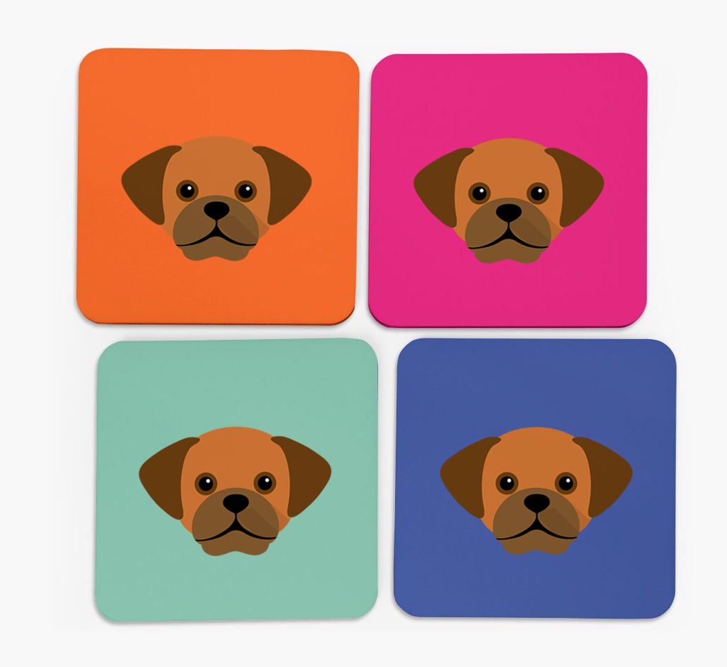 {breedCommonName} Icon Coasters 4 pack