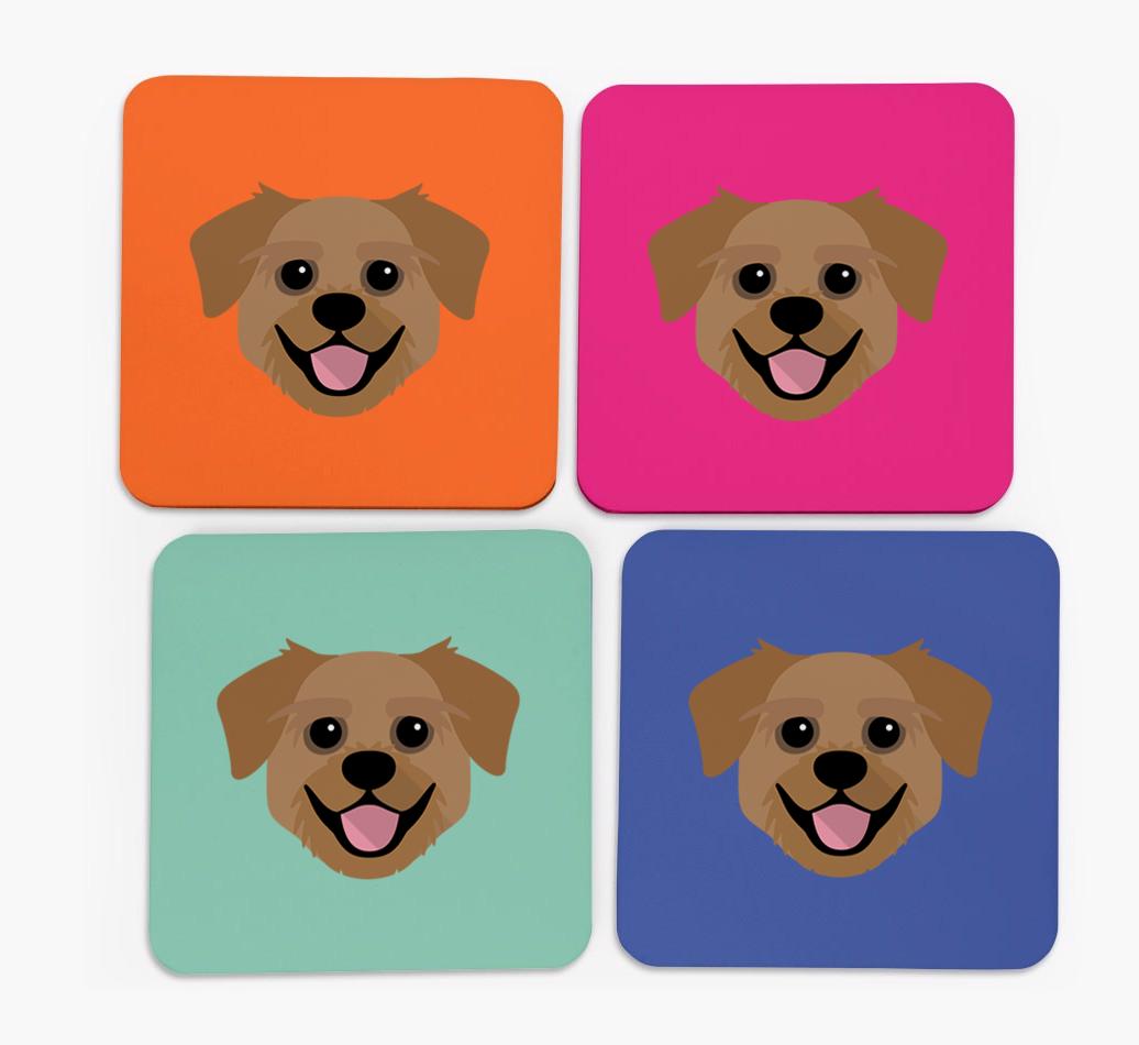{breedCommonName} Icon Coasters 4 pack