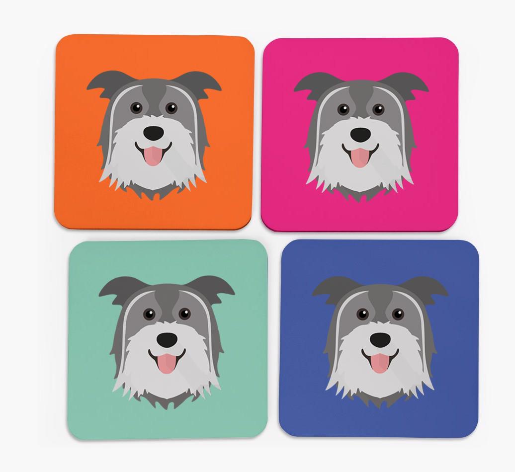 {breedCommonName} Icon Coasters 4 pack