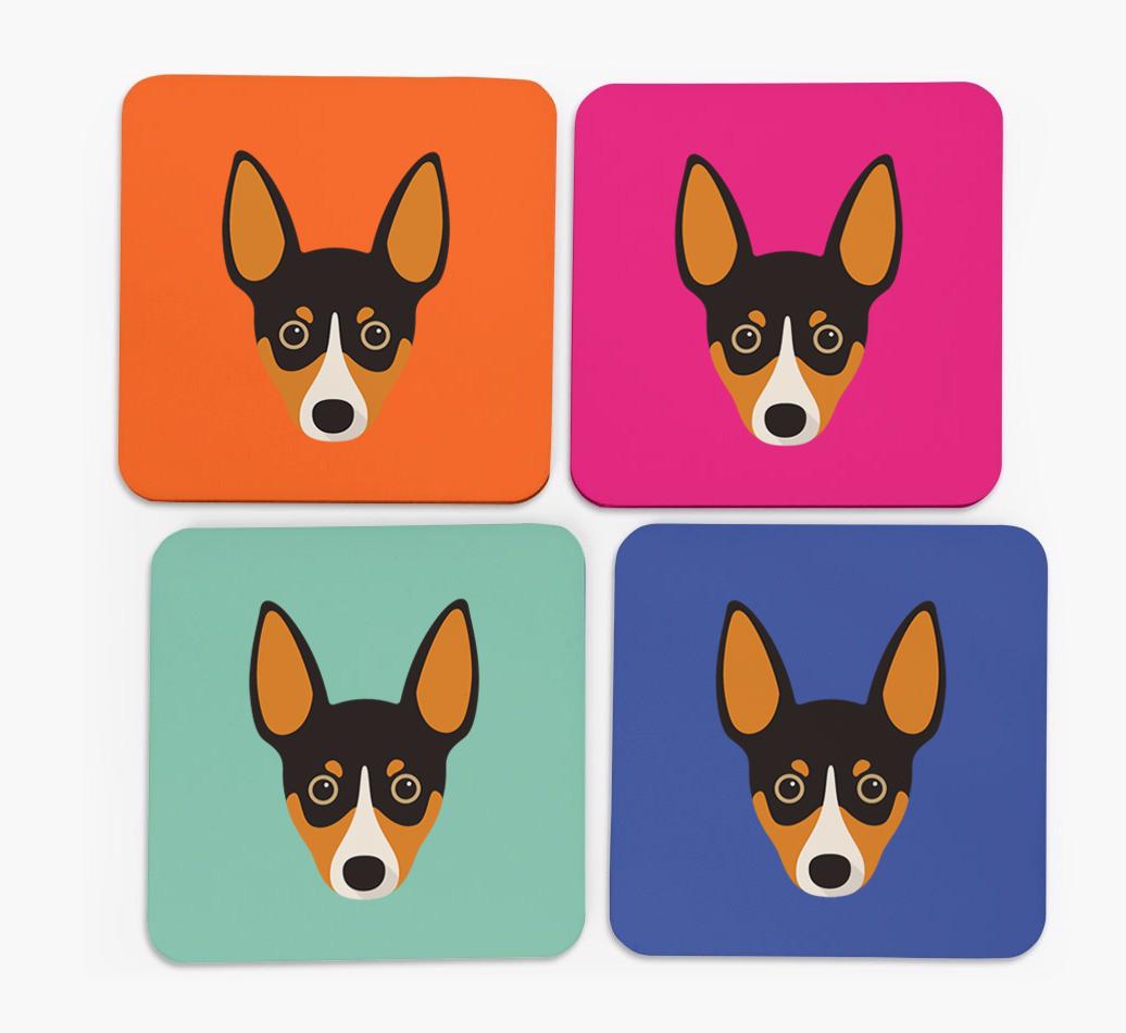 {breedCommonName} Icon Coasters 4 pack
