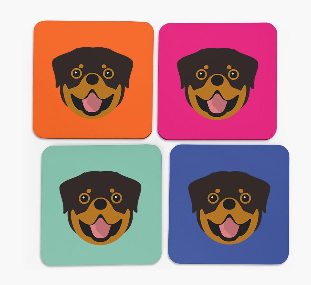 {breedCommonName} Icon Coasters 4 pack