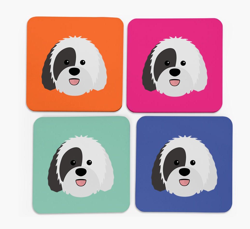 {breedCommonName} Icon Coasters 4 pack
