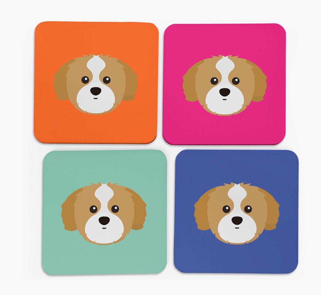 {breedCommonName} Icon Coasters 4 pack