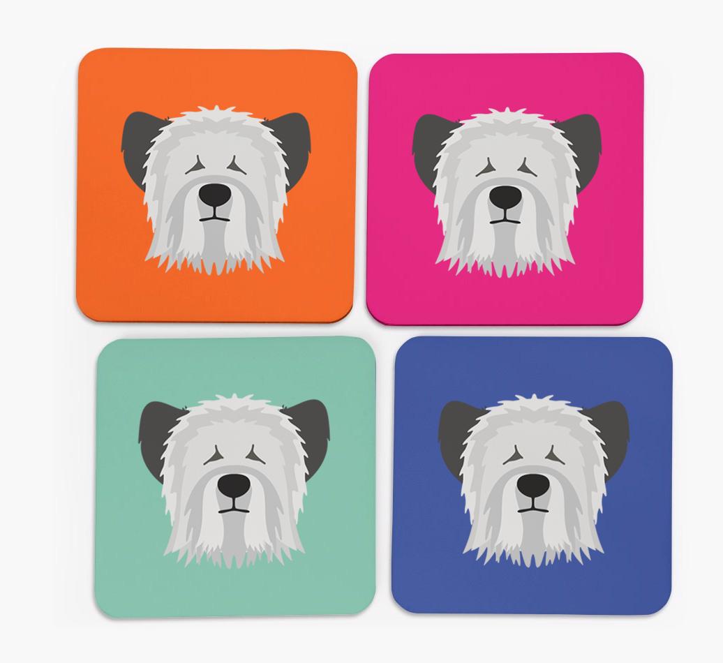 {breedCommonName} Icon Coasters 4 pack