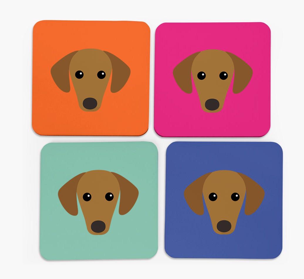 {breedCommonName} Icon Coasters 4 pack