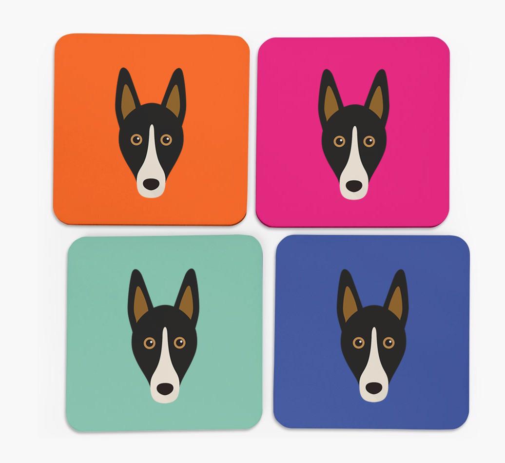 {breedCommonName} Icon Coasters 4 pack