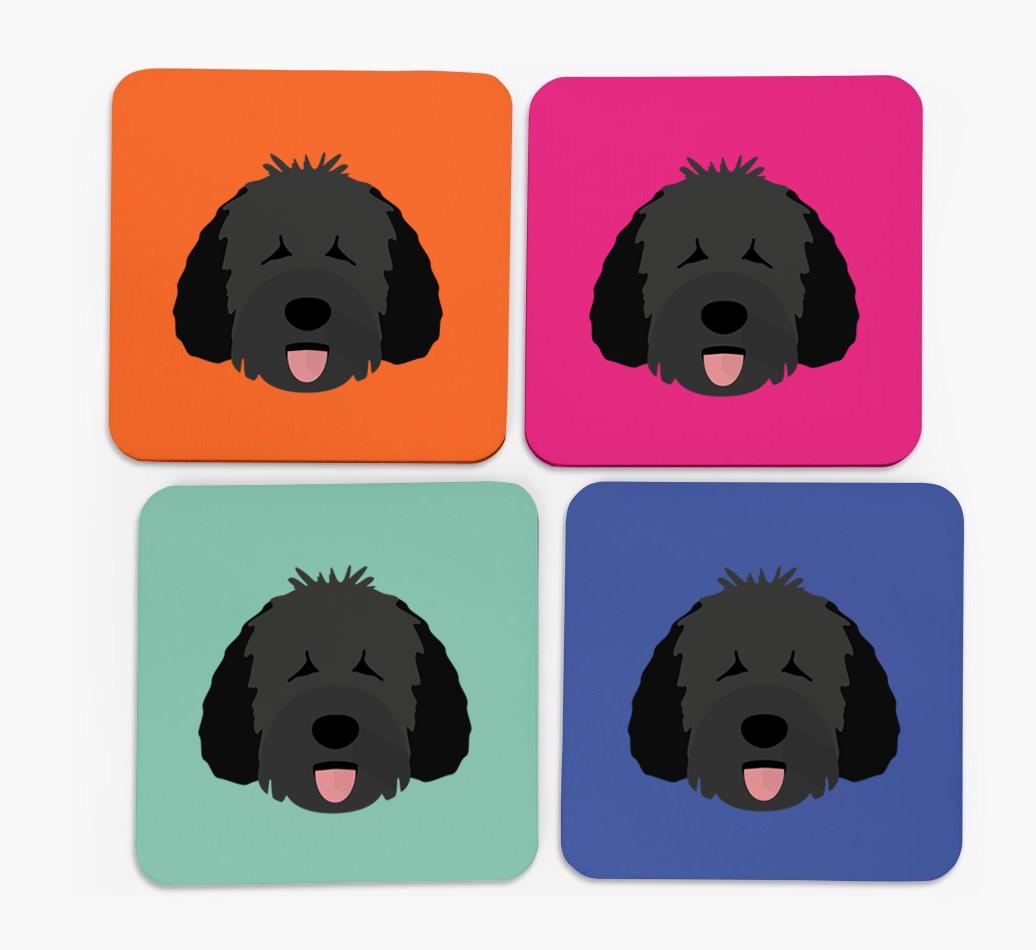{breedCommonName} Icon Coasters 4 pack