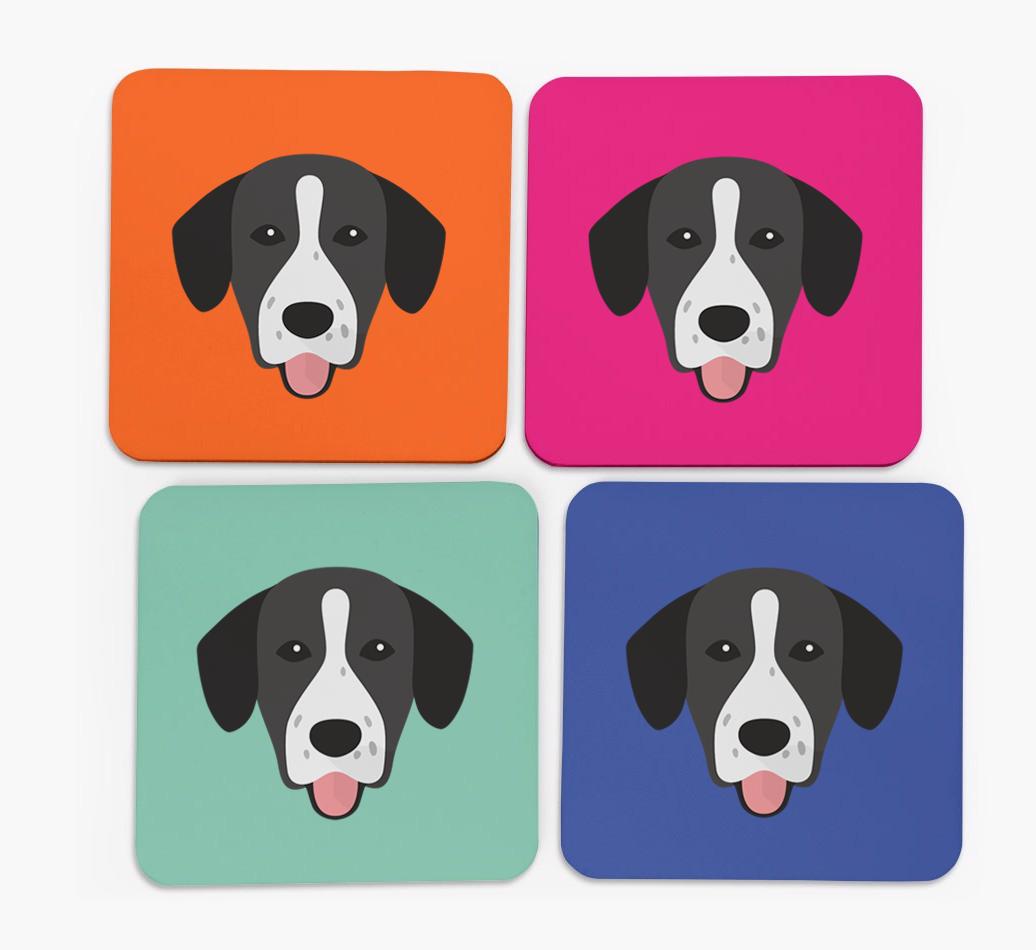 {breedCommonName} Icon Coasters 4 pack