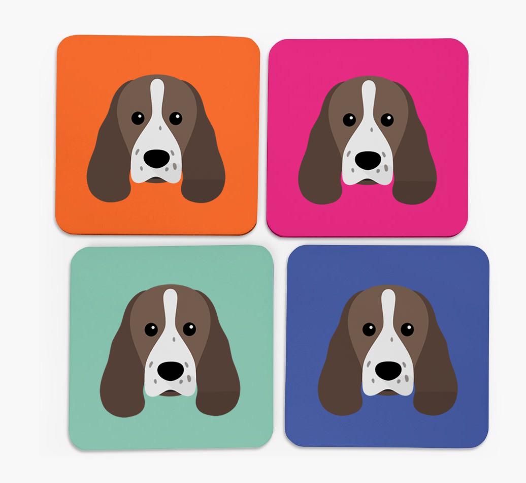 {breedCommonName} Icon Coasters 4 pack