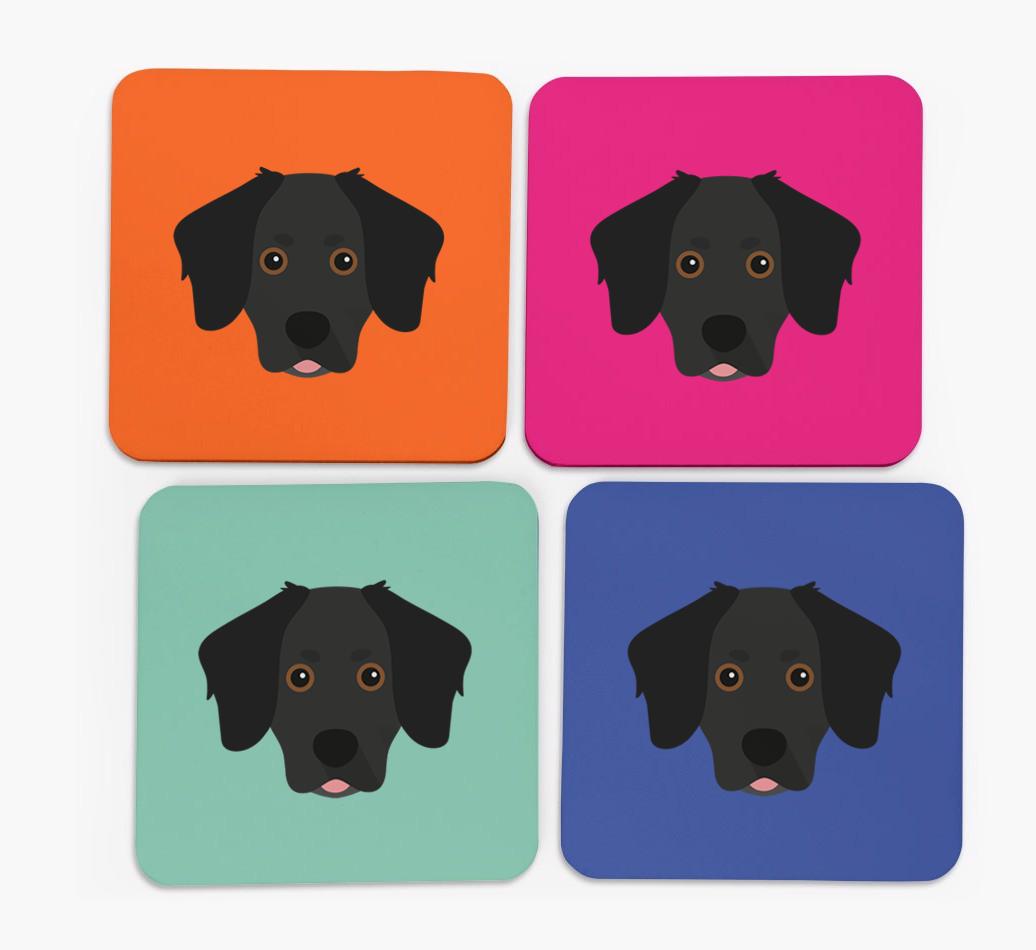 {breedCommonName} Icon Coasters 4 pack