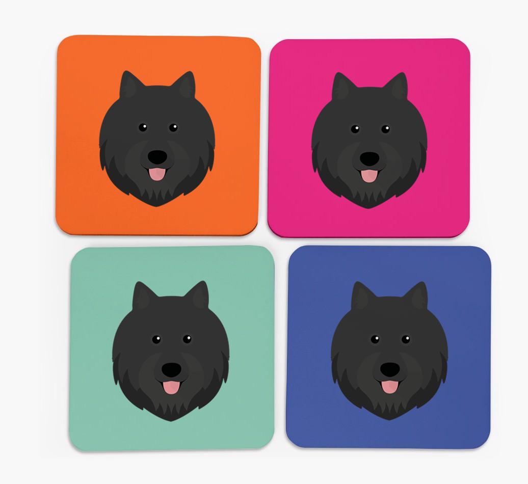 {breedCommonName} Icon Coasters 4 pack