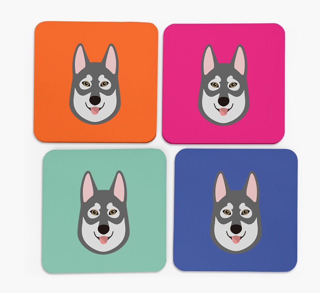 {breedCommonName} Icon Coasters 4 pack