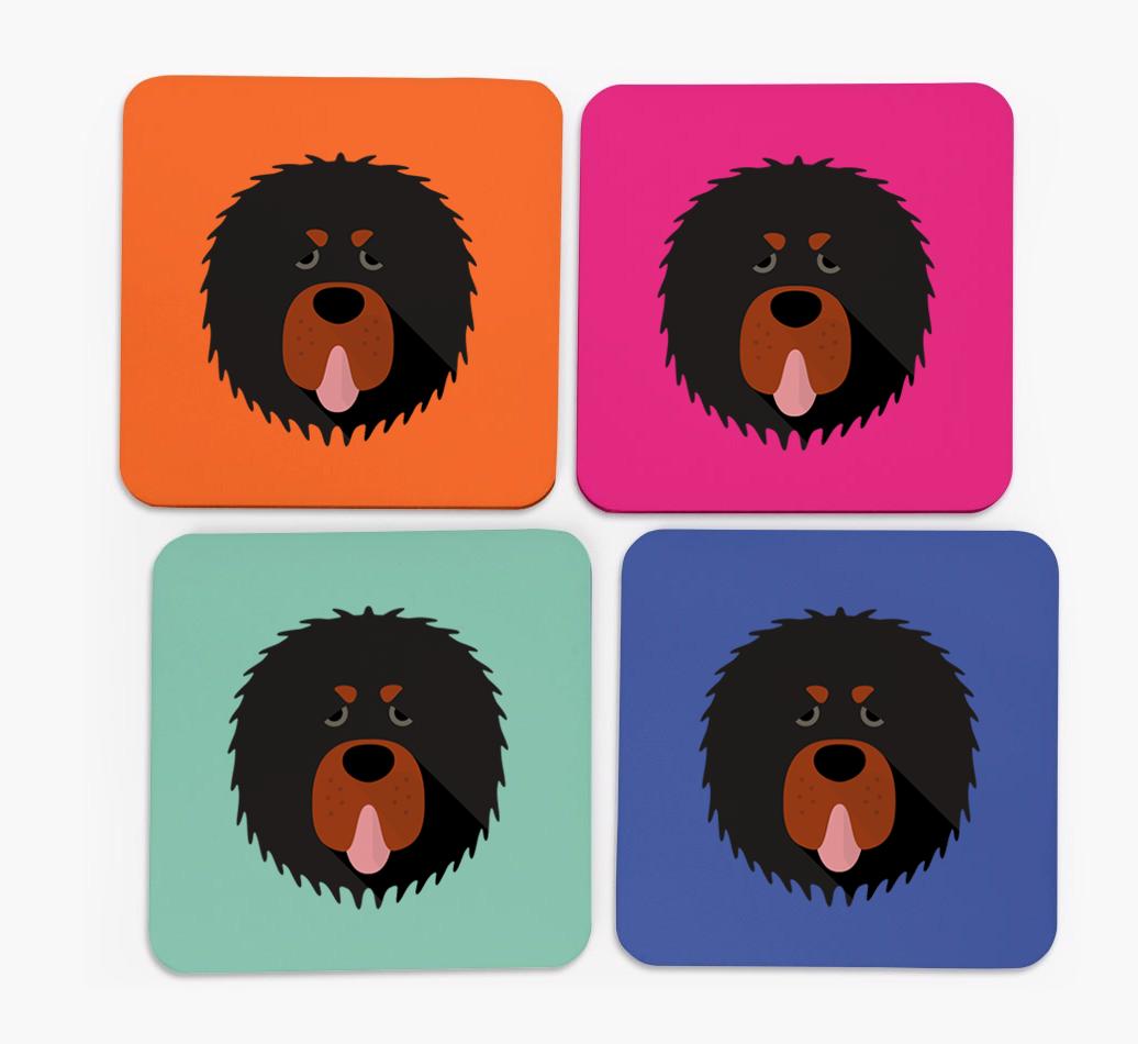 {breedCommonName} Icon Coasters 4 pack