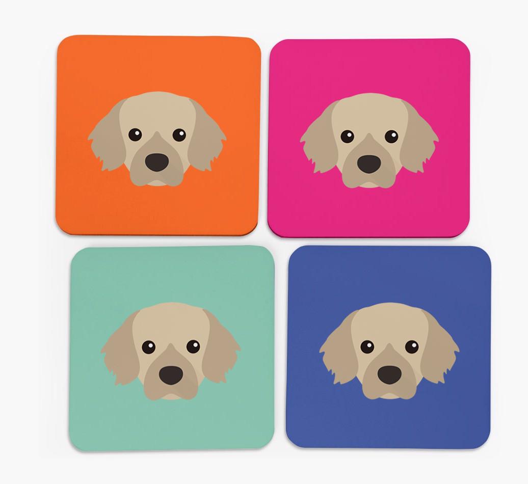 {breedCommonName} Icon Coasters 4 pack