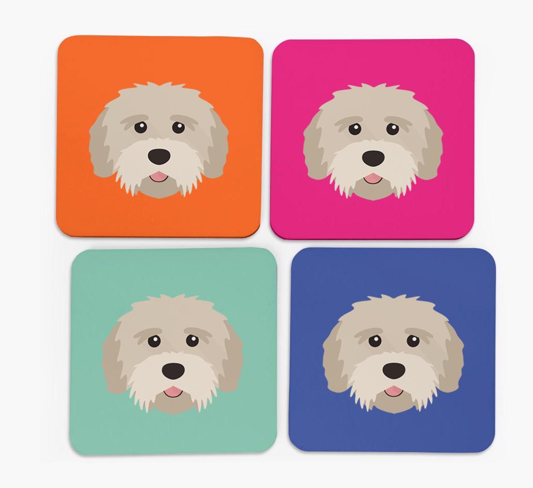 {breedCommonName} Icon Coasters 4 pack