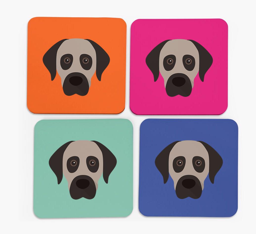 {breedCommonName} Icon Coasters 4 pack
