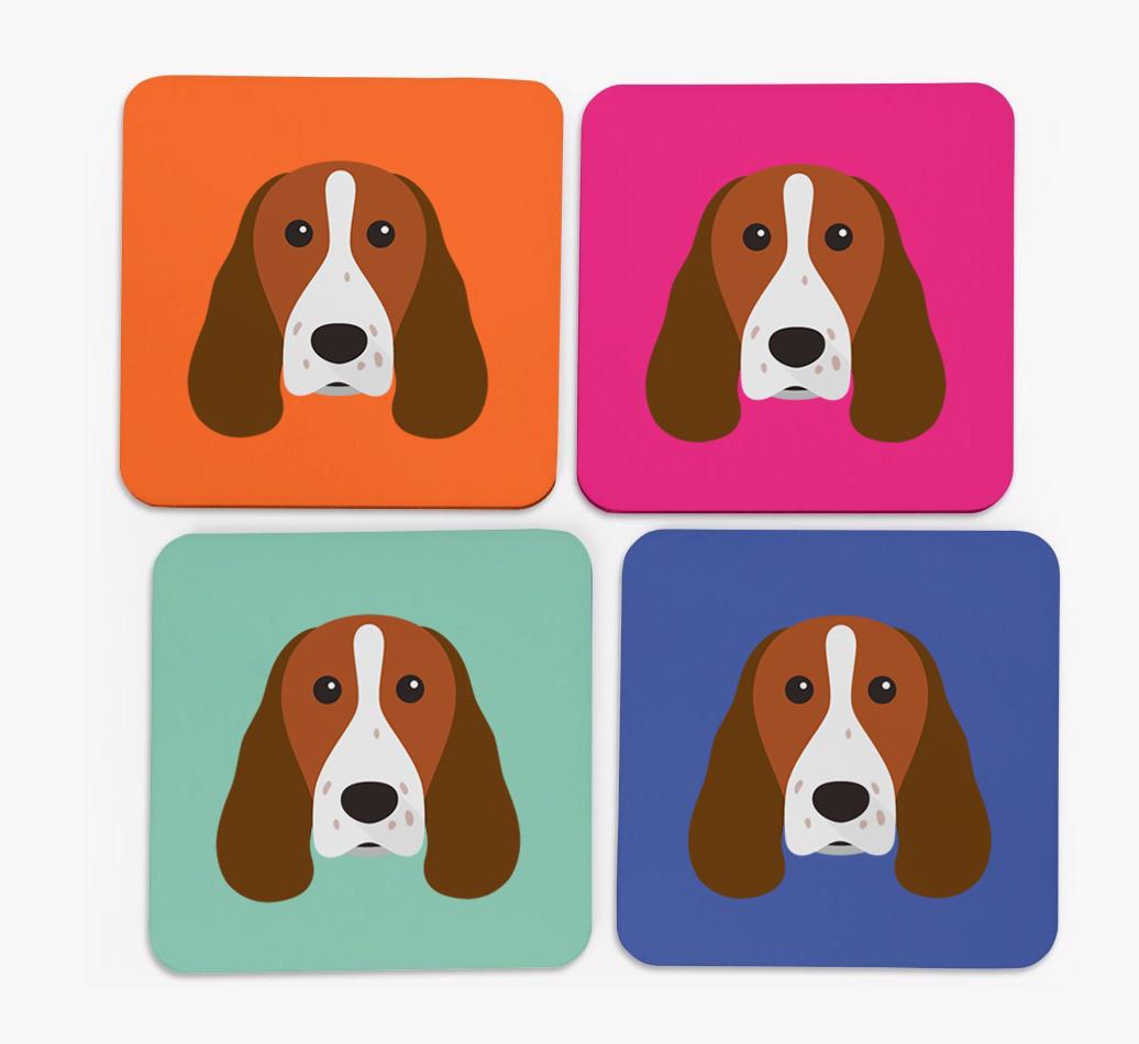 {breedCommonName} Icon Coasters 4 pack