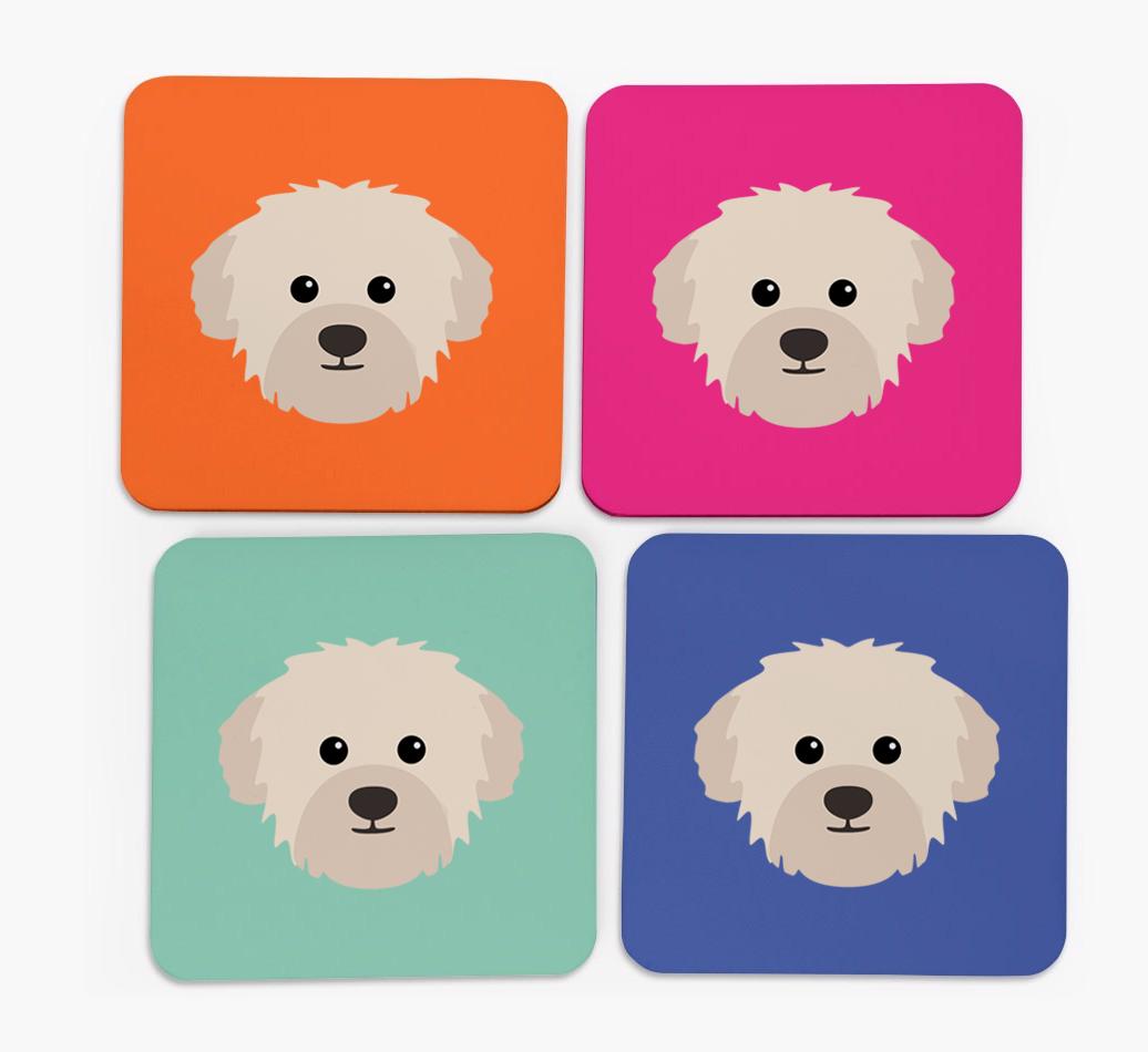 {breedCommonName} Icon Coasters 4 pack