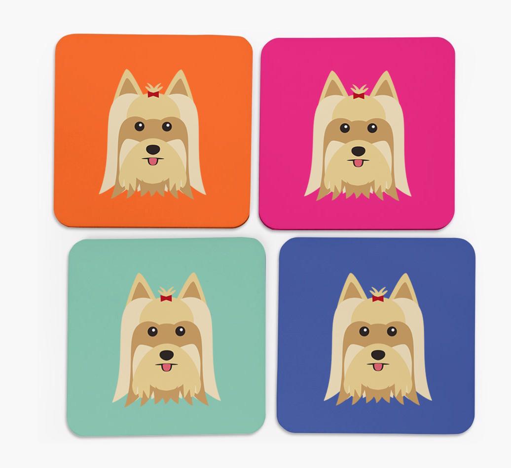 {breedCommonName} Icon Coasters 4 pack