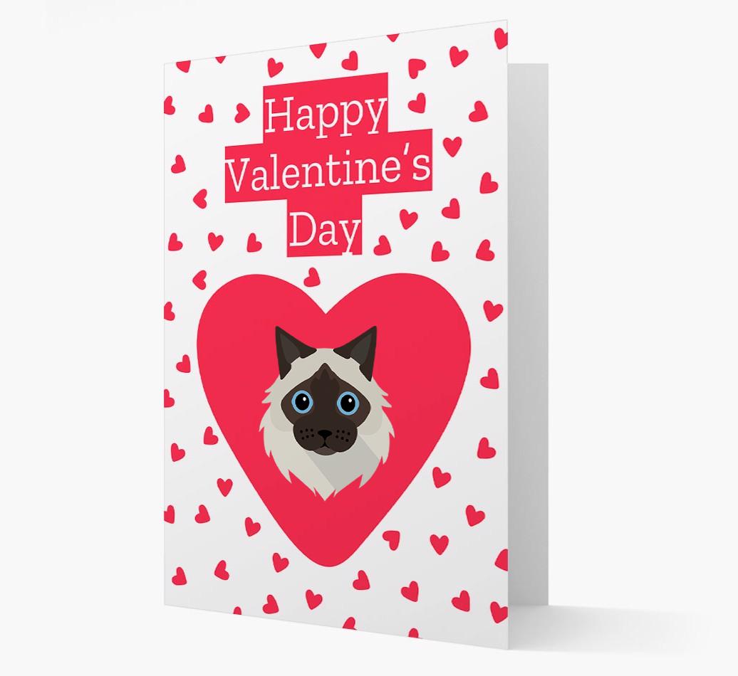 'Happy Valentine's Day'- Personalized {breedCommonName} Card