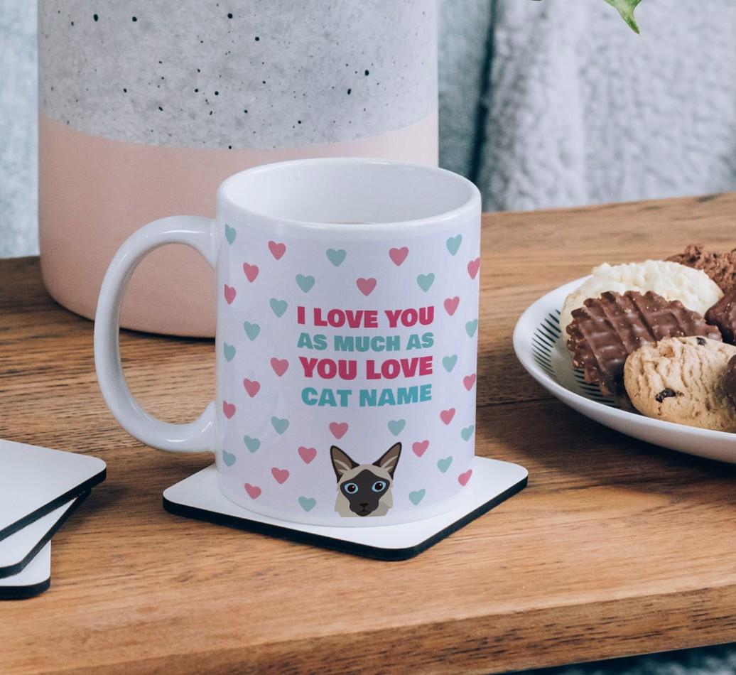 I Love You as Much as You Love...: Personalized {breedCommonName} Mug