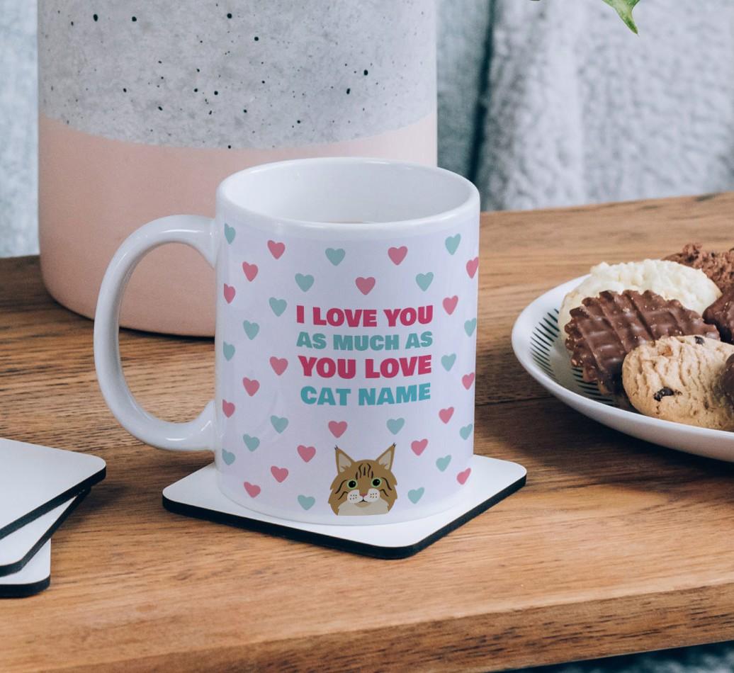 I Love You as Much as You Love...: Personalized {breedCommonName} Mug