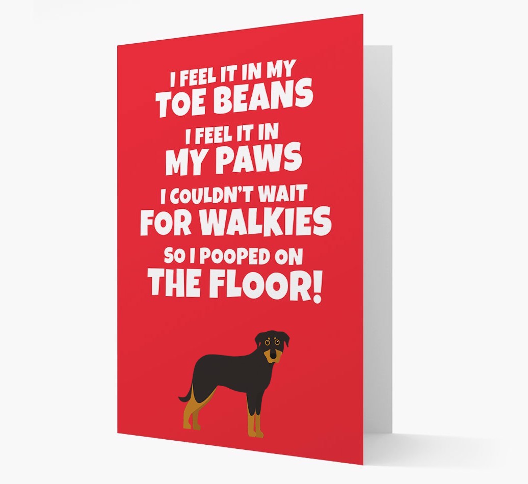 'I feel it in my...' - Personalized {breedFullName} Card