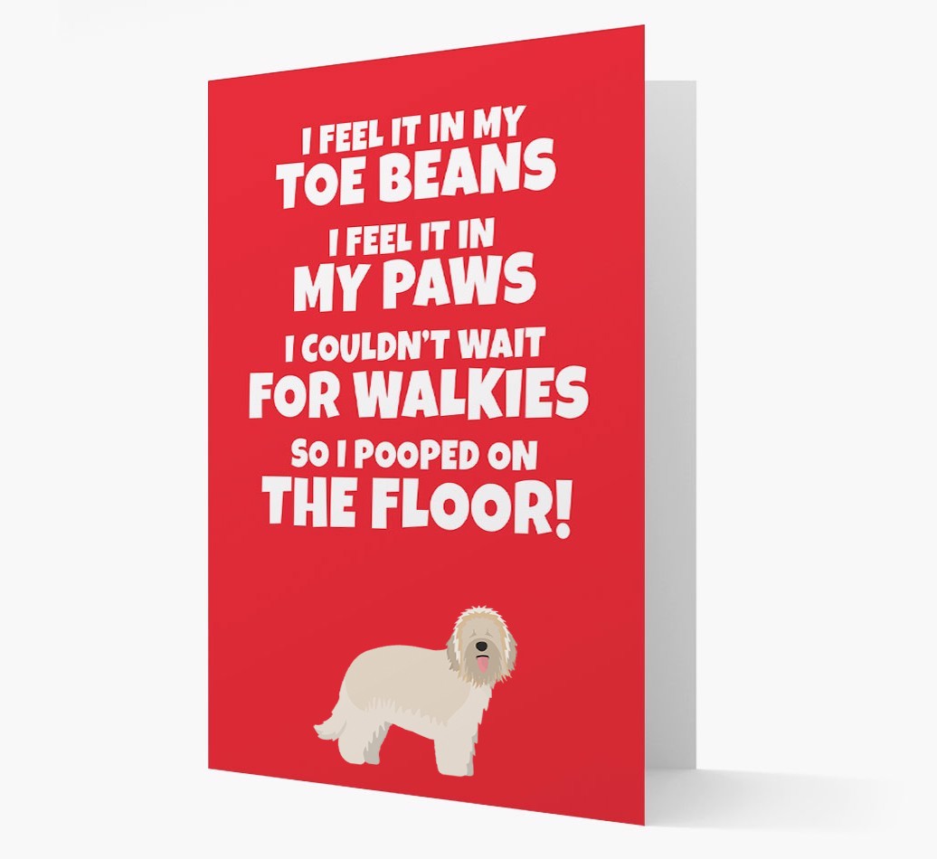 'I feel it in my...' - Personalized {breedFullName} Card
