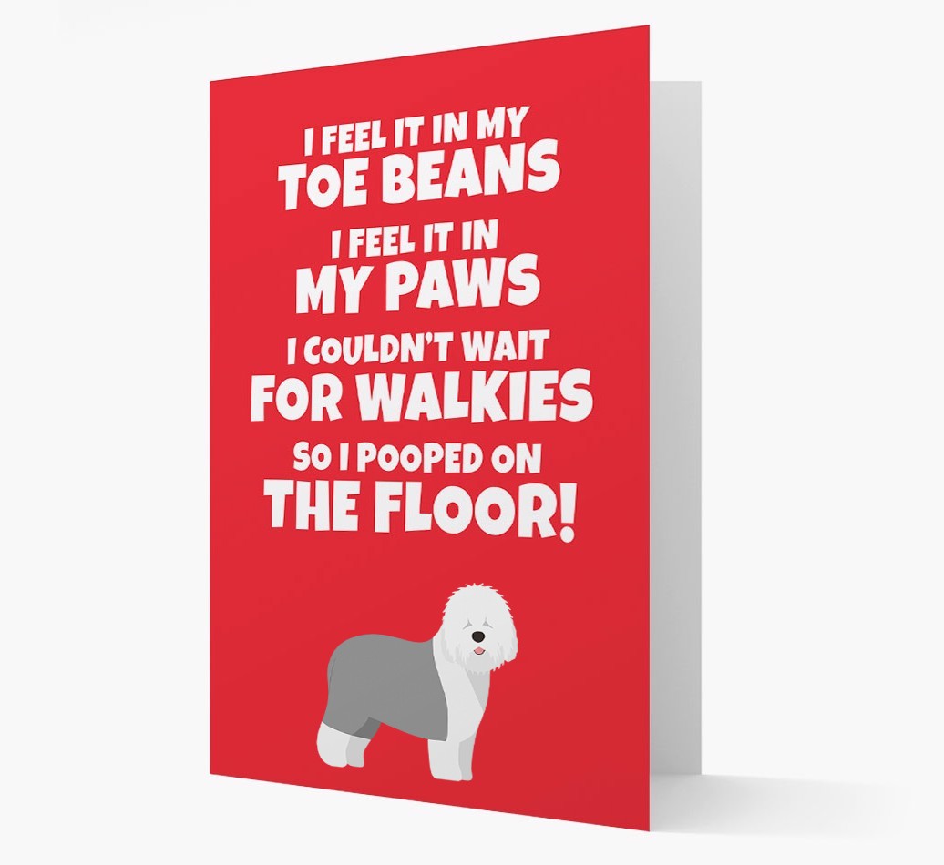'I feel it in my...' - Personalized {breedFullName} Card