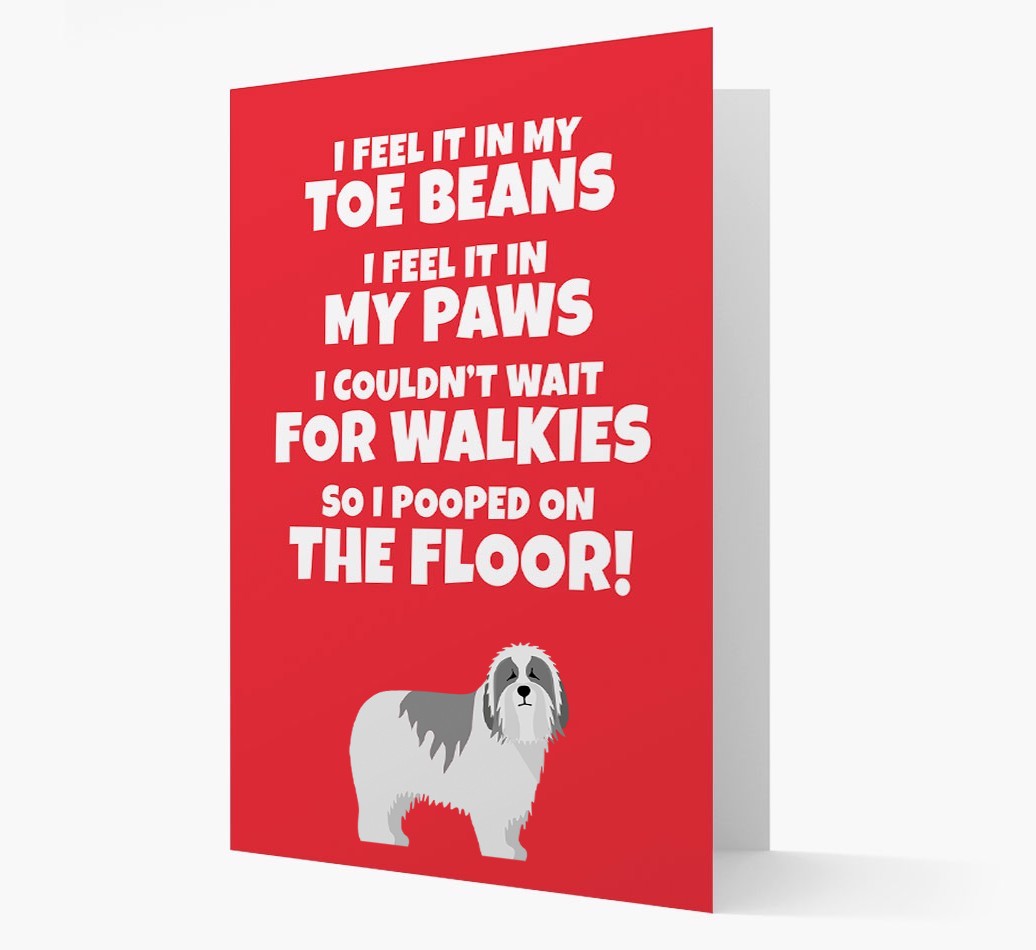 'I feel it in my...' - Personalized {breedFullName} Card