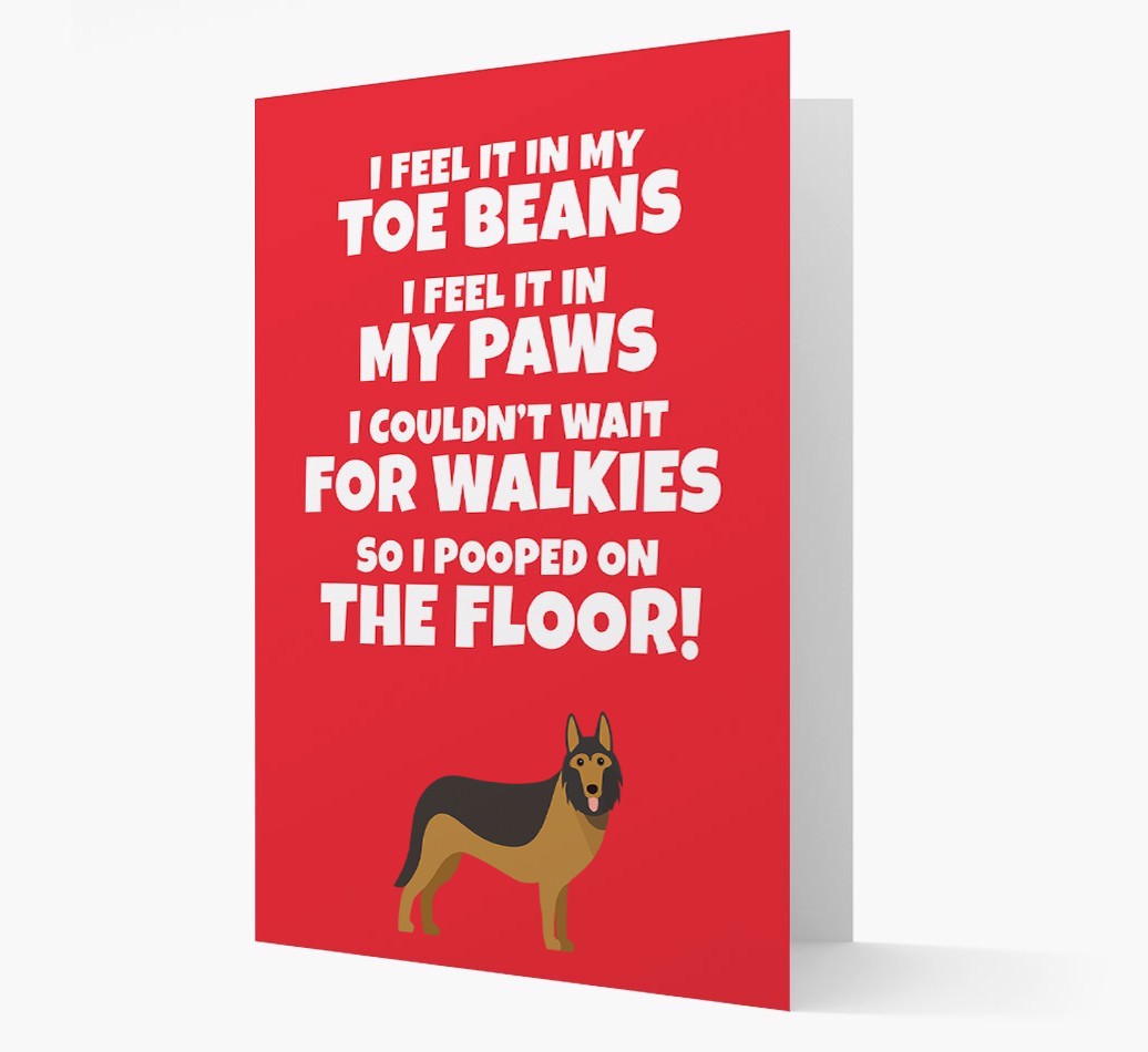 'I feel it in my...' - Personalized {breedFullName} Card
