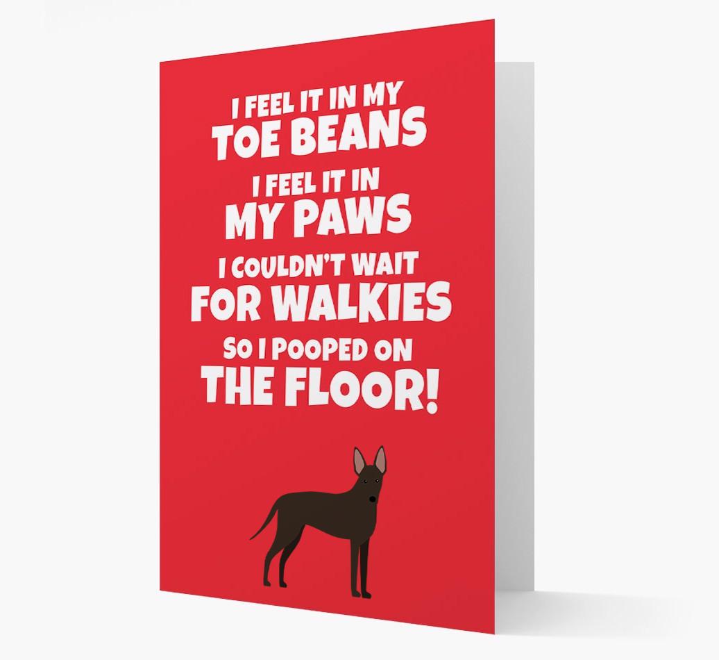 'I feel it in my...' - Personalized {breedFullName} Card