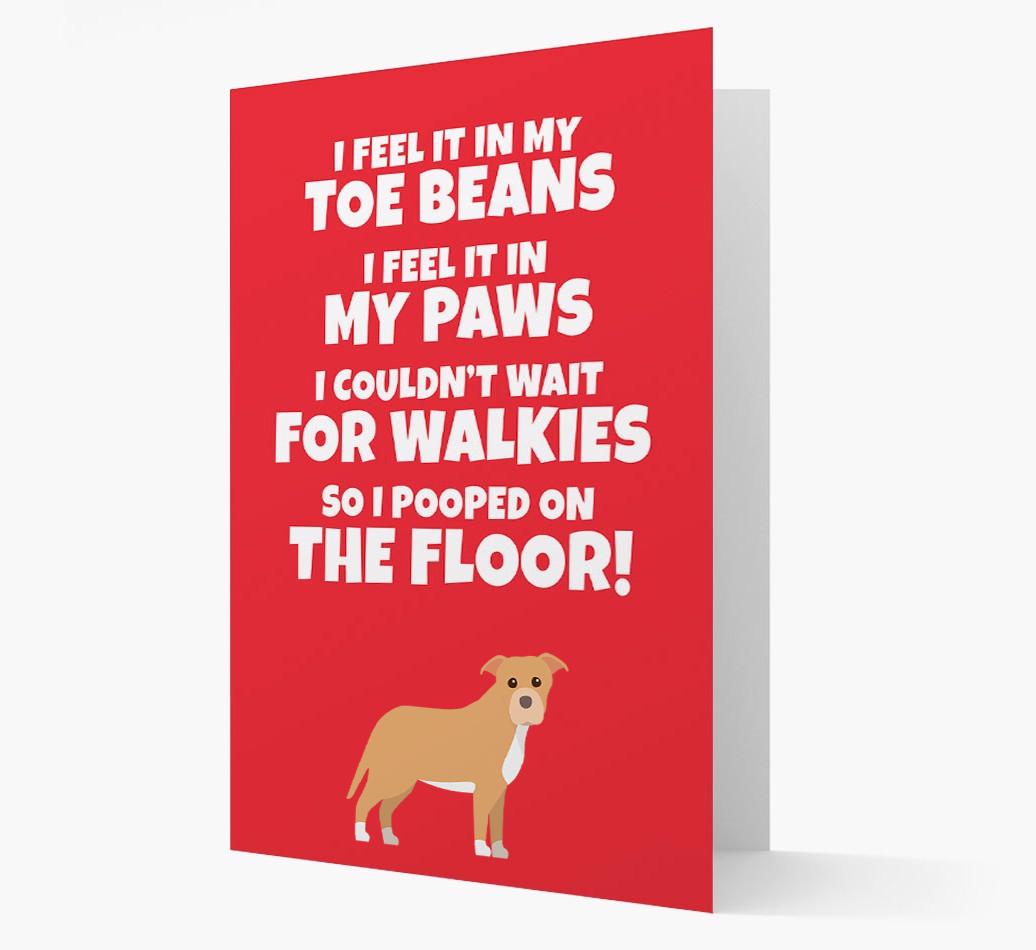 'I feel it in my...' - Personalized {breedFullName} Card