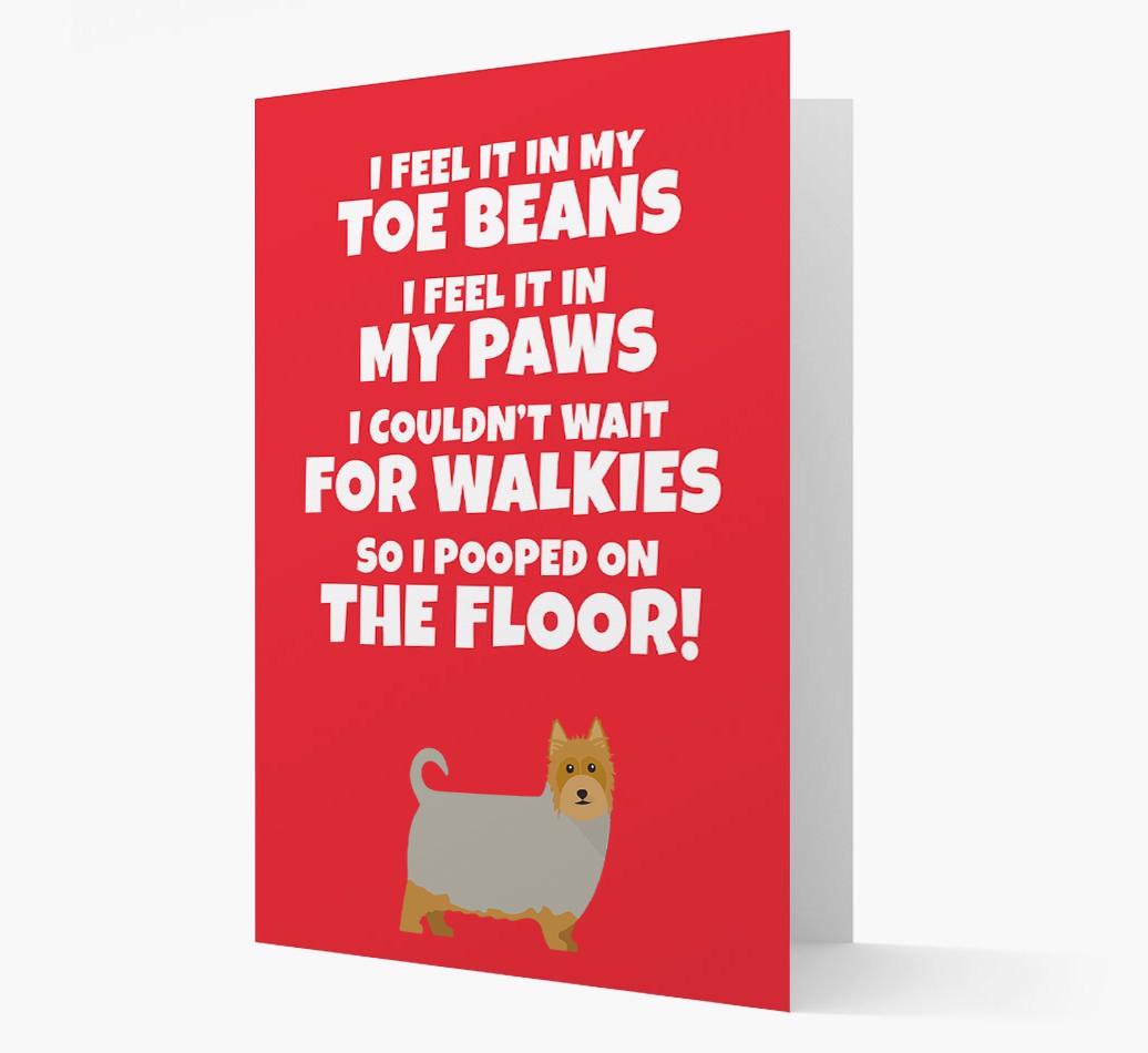 'I feel it in my...' - Personalized {breedFullName} Card